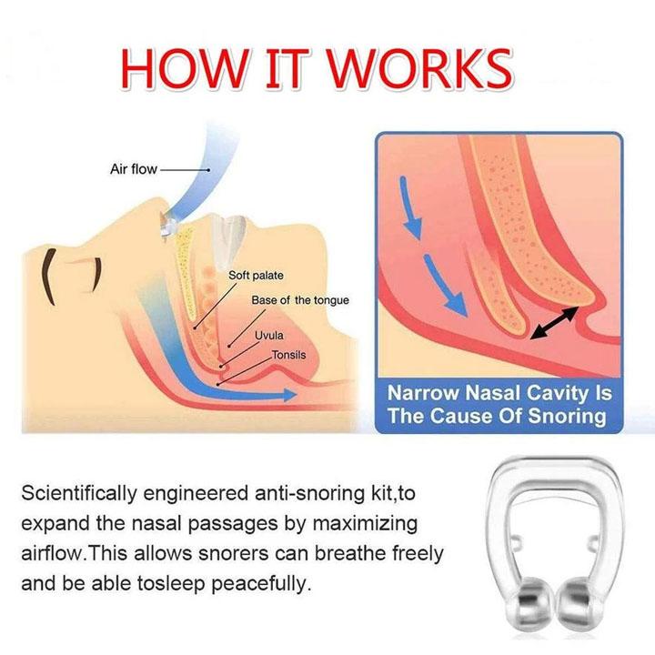 BreatheEasy Snore Stopper Nose Clip – Magnetic Anti-Snoring Aid