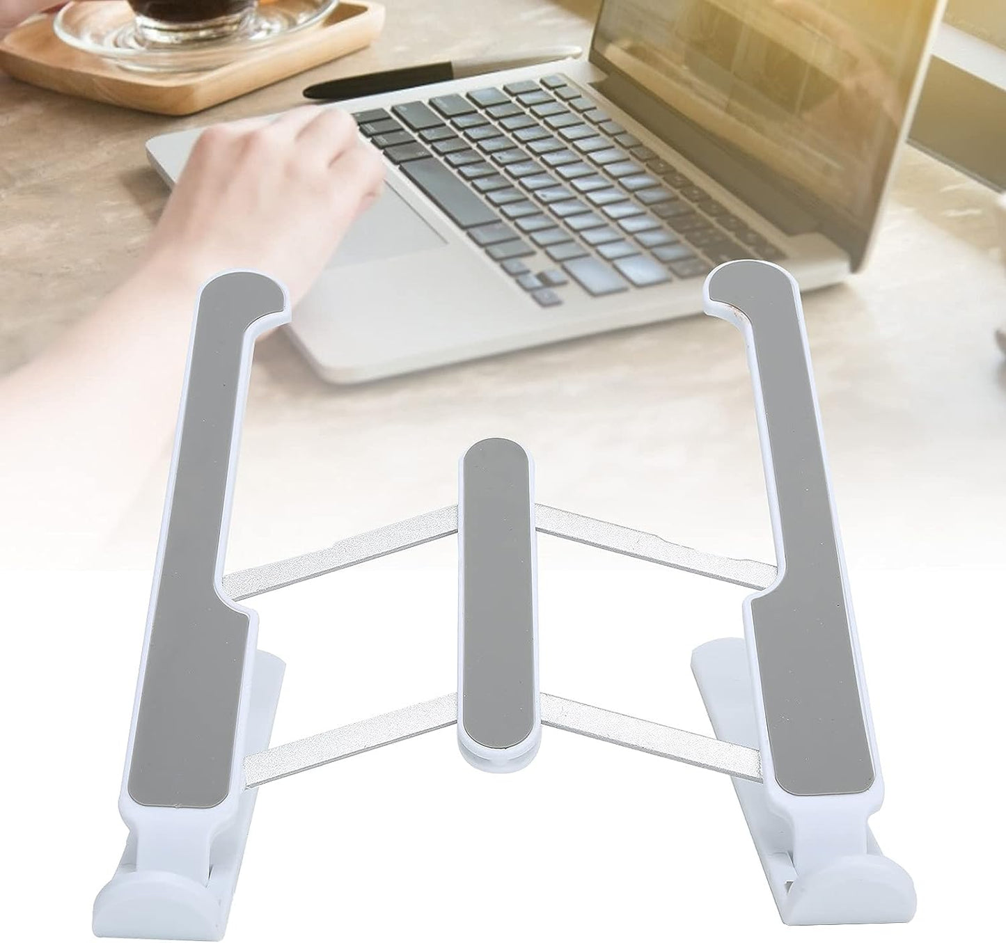 FlexiLift™ Adjustable Laptop Stand – 7-Level Ergonomic Riser with Foldable Legs