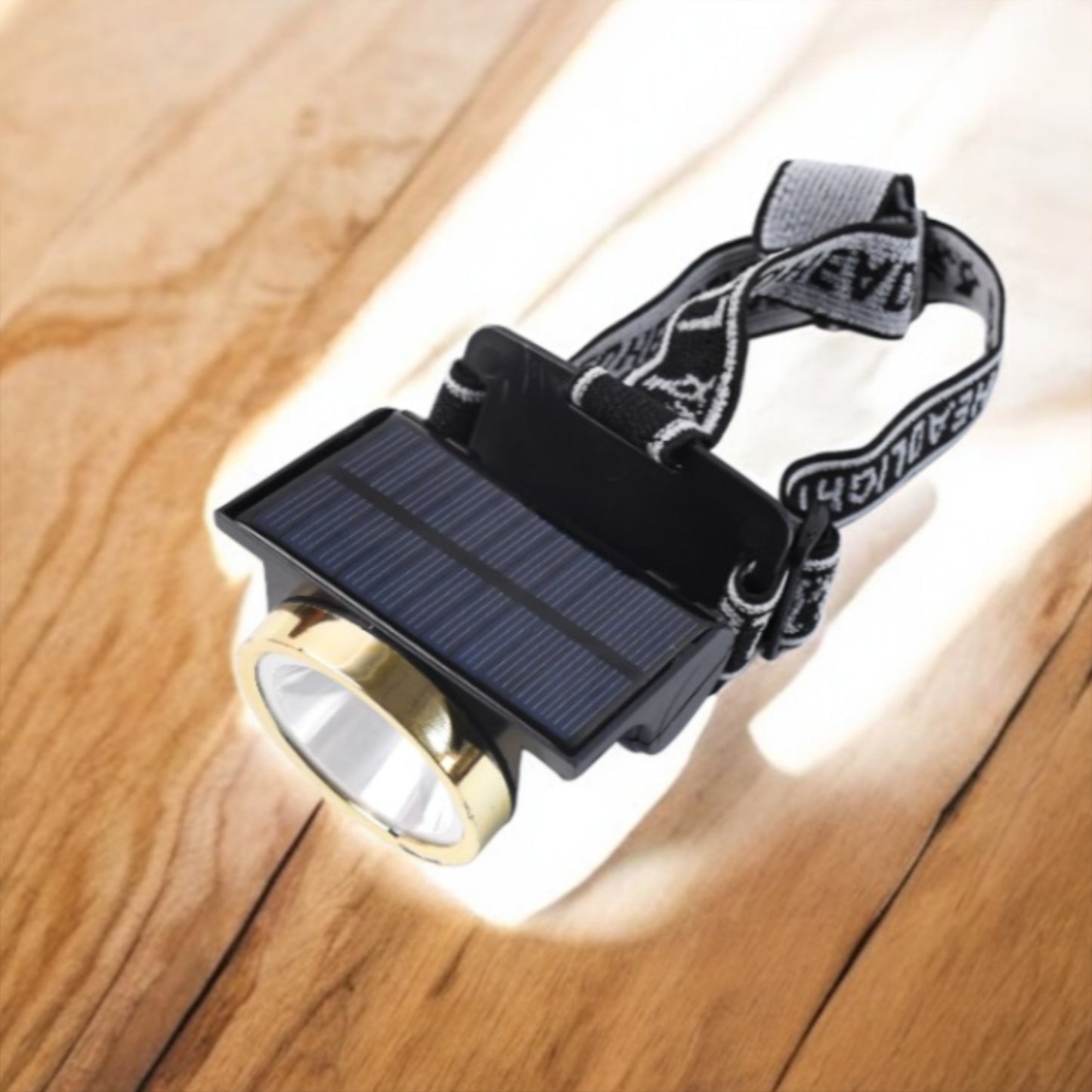 TwinSpire™ Rechargeable Solar LED Headlamp – Ultra-Bright Hands-Free Headlight with USB & Solar Charging