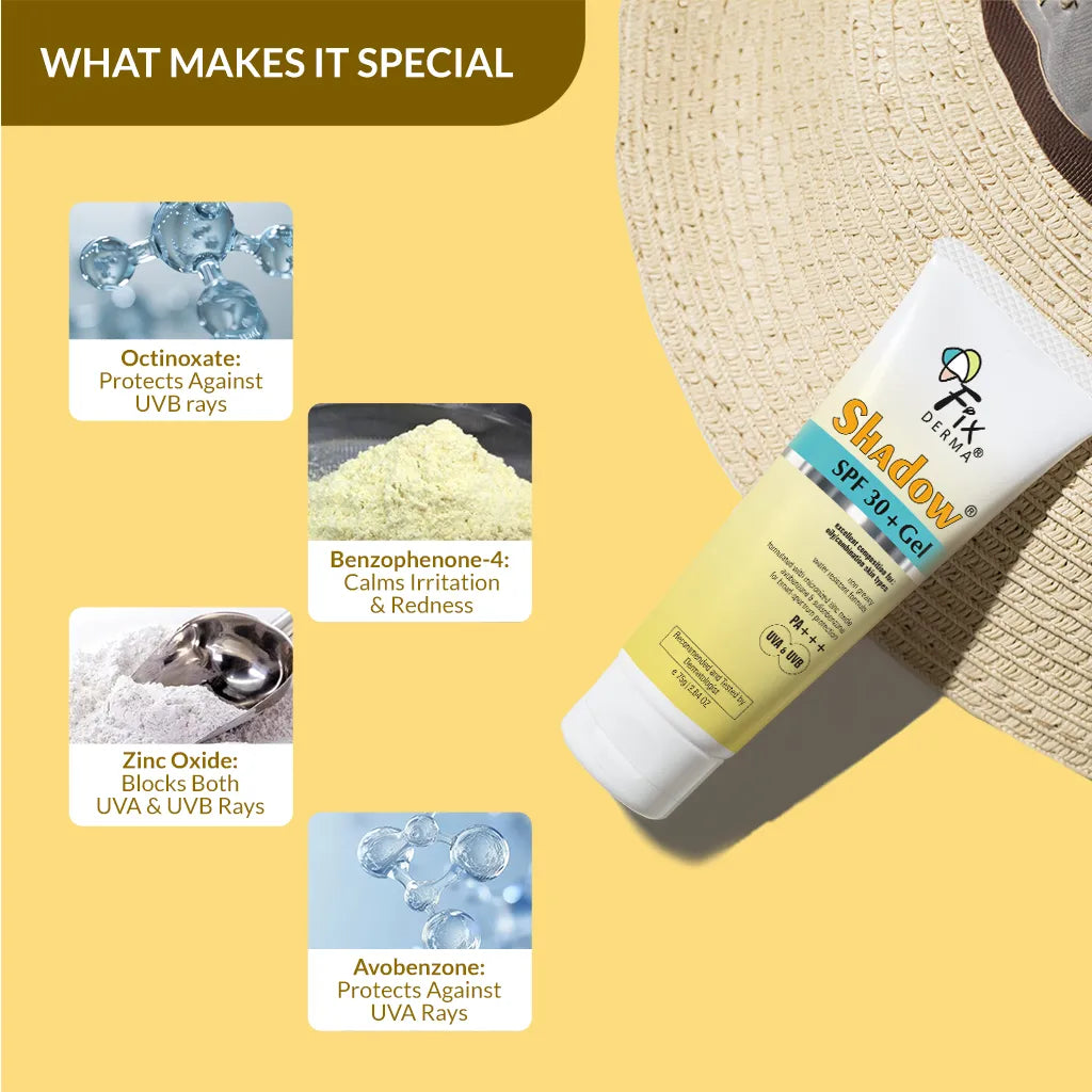 Fixderma Shadow SPF 30+ Gel - 75gms