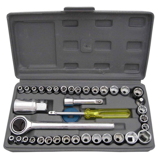 Piece Socket Combination Toolkit – 40-in-1 Durable Stainless Steel Set