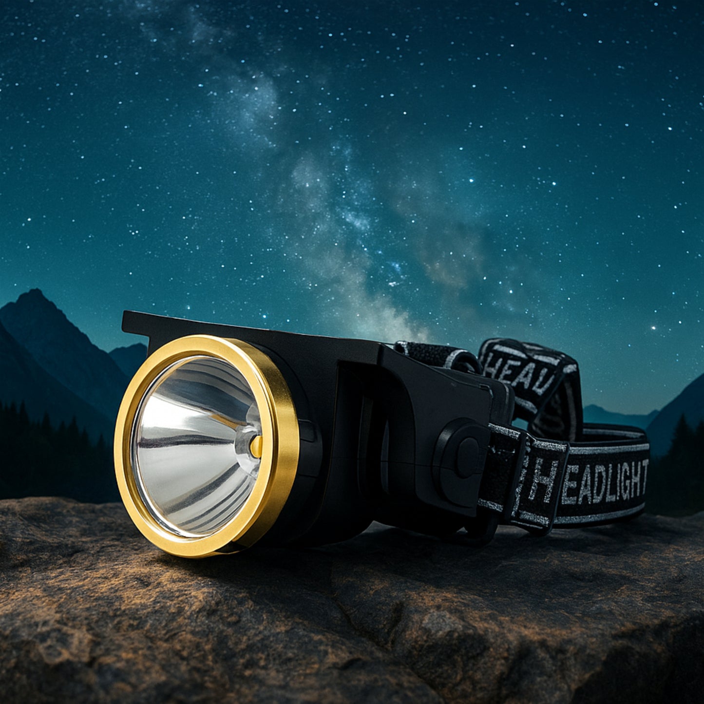 TwinSpire™ Rechargeable Solar LED Headlamp – Ultra-Bright Hands-Free Headlight with USB & Solar Charging