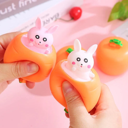 Peekaboo Bunny Carrot – Squeeze & Smile Toy