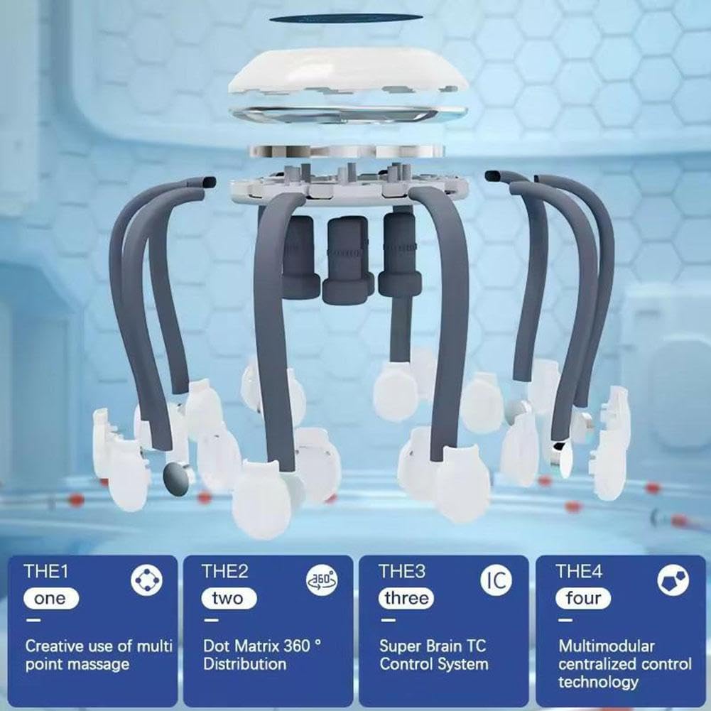 शांत आणि आरामदायी ऑक्टोपस हेड मसाजर