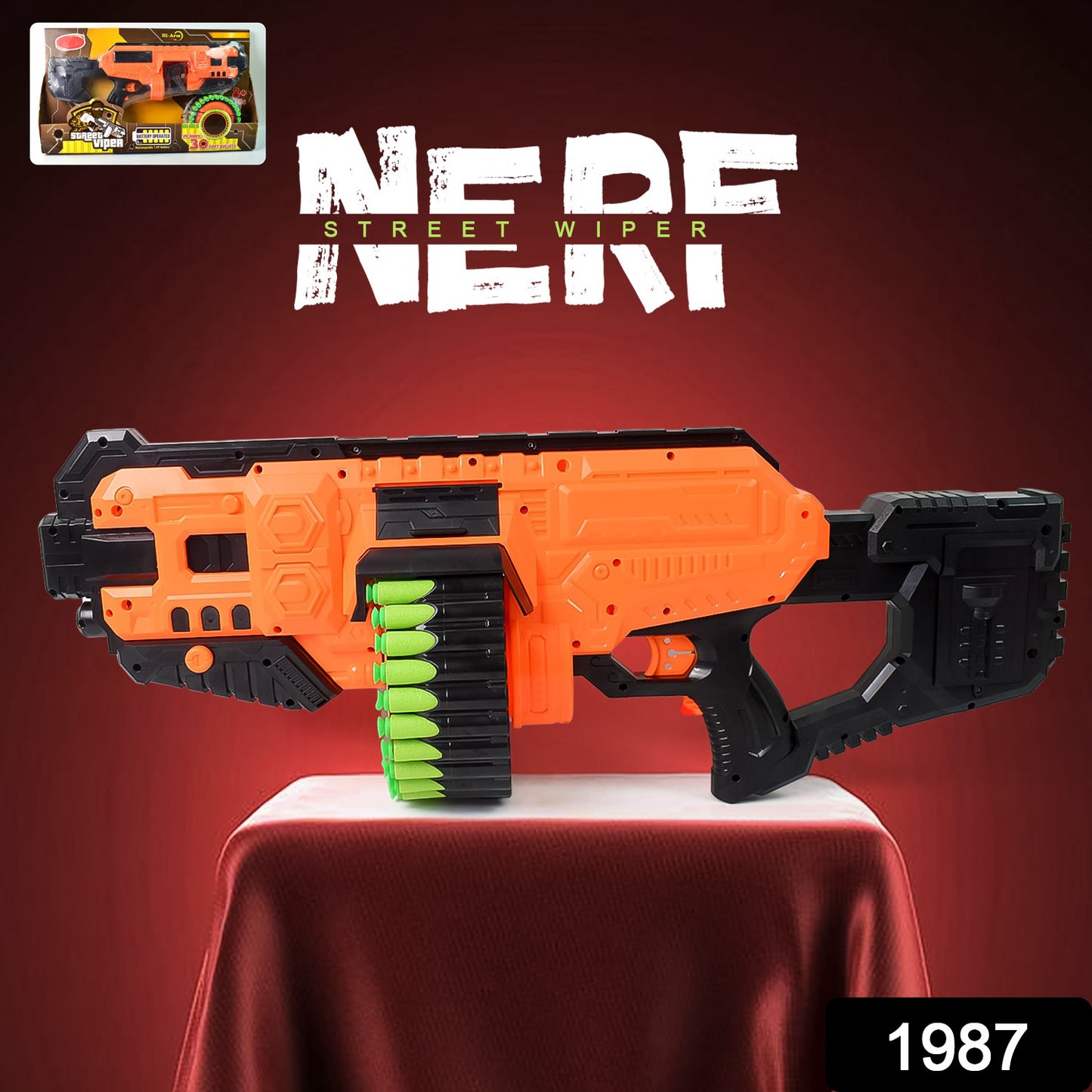 स्ट्रीट व्हायपर रॅपिड-फायर सॉफ्ट बुलेट ब्लास्टर - ३० डार्ट्स