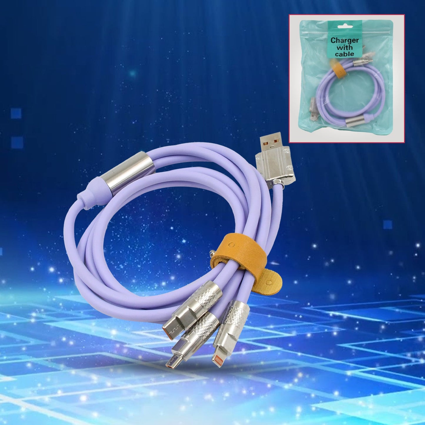 ट्विनस्पायर चार्जमास्टर™ – ३-इन-१ सुपर फास्ट चार्जिंग केबल (१ पीसी)