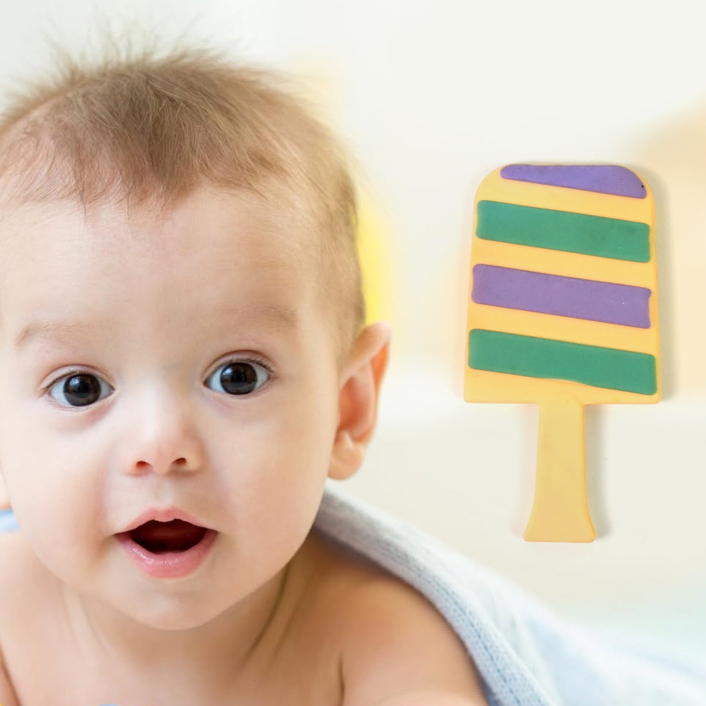 CandyJoy™ Silicone Candy-Shaped Teether for Babies – BPA Free & Food Grade (1 Pc / Mixed Color)
