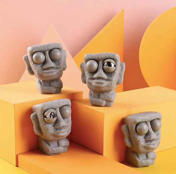 Decompression Squeeze Stone Man Toy – Funny Stress Relief Fidget Toy