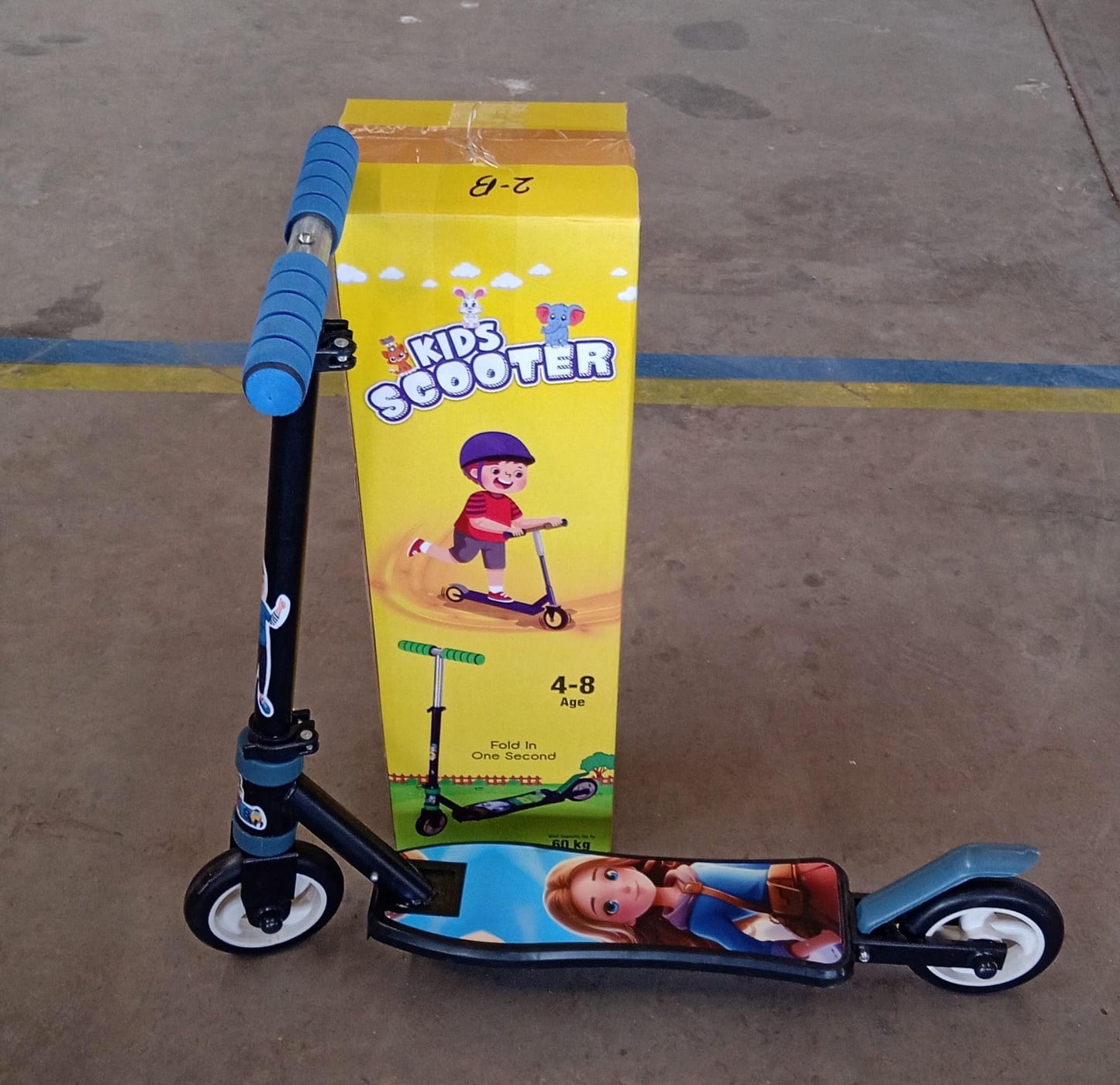 TwinSpire™ FoldPro Kids 2-Wheel Ride-On Scooter (Adjustable & Foldable | Ages 4-8 | Multicolor)