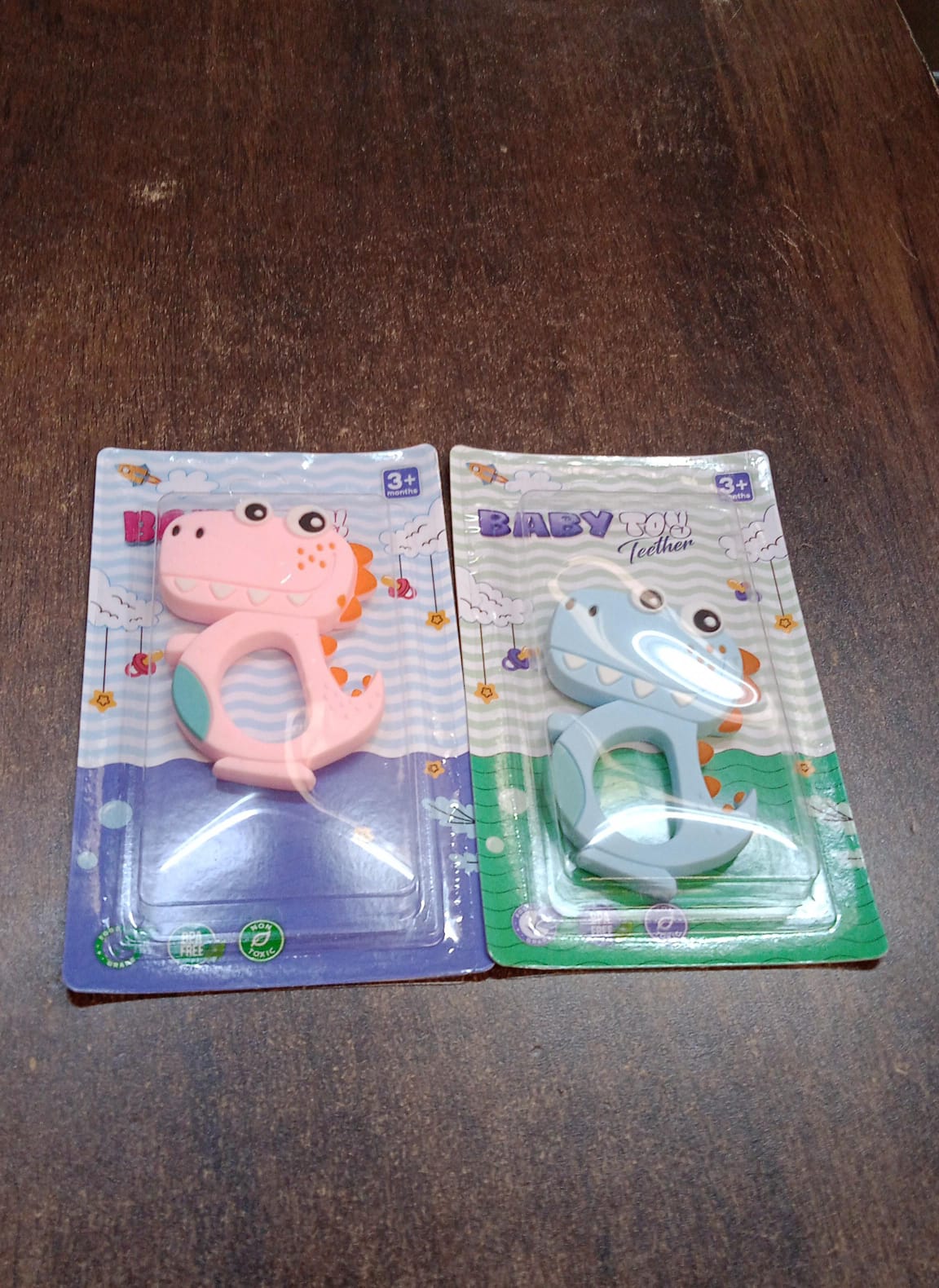 DinoEase™ Silicone Teether – BPA-Free Baby Gum Soother (1 Pc / Mixed Design & Color)
