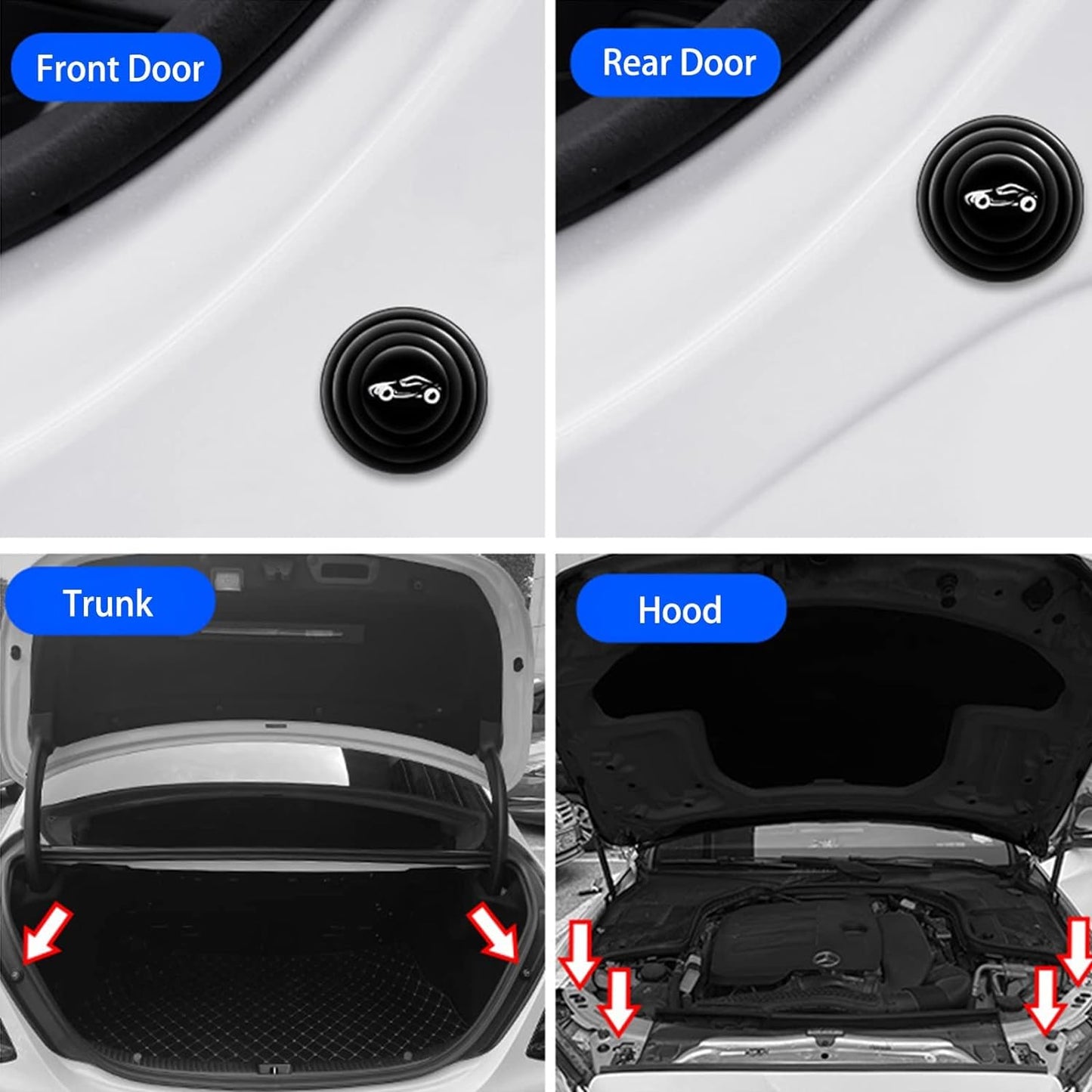 AutoGuard™ Car Door Shock Absorber & Protection Sticker – Noise Reducing Gasket (1 Pc)