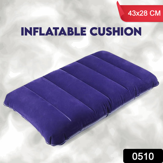TwinSpire™ Velvet Air Inflatable Travel Pillow – Blue (510)