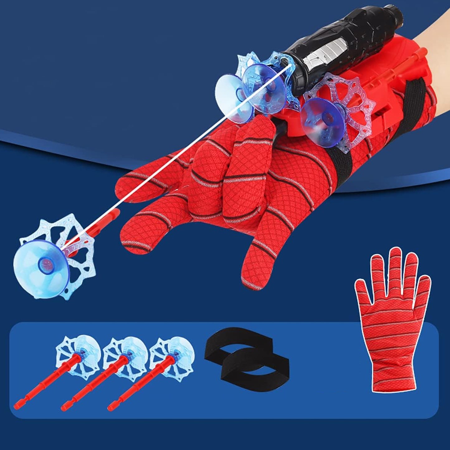 HeroGlove™ Web Shooter Toy for Kids – Superhero Launcher Wrist Glove with Sticky Wall Soft Bomb | Role-Play & Cosplay Toy (1 Set)