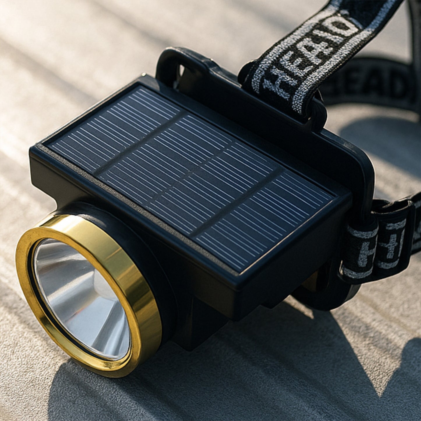 TwinSpire™ Rechargeable Solar LED Headlamp – Ultra-Bright Hands-Free Headlight with USB & Solar Charging