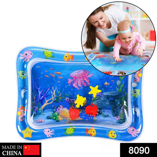 TwinSpire™ AquaPlay Inflatable Baby Water Mat (Tummy Time Sensory Toy | Ages 3–15 Months | Assorted Designs)