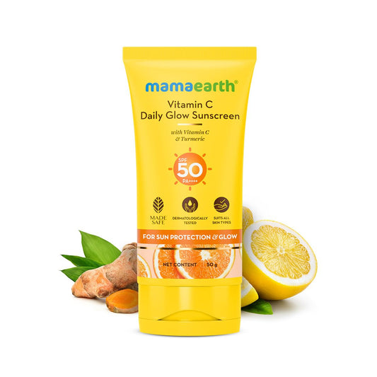 Mamaearth Vitamin C Daily Glow Sunscreen SPF 50 PA+++ (50gms)