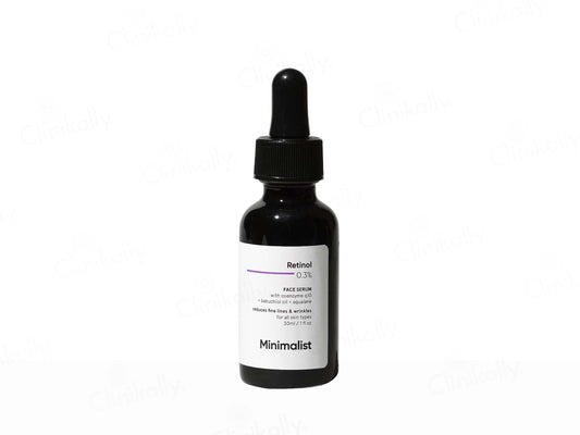 Minimalist 0.3% Retinol Face Serum with Coenzyme Q10 (30ml)