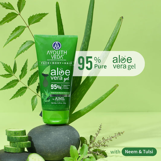 Ayouthveda Aloe Vera Gel for Face, Hair & Body Net Qty- 150g