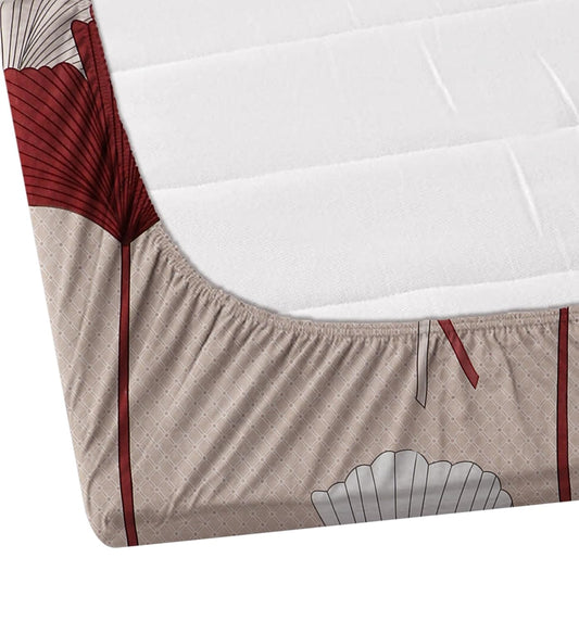 VKOM Elastic Fitted Bedsheet for Double Bed with 2 Pillow Covers