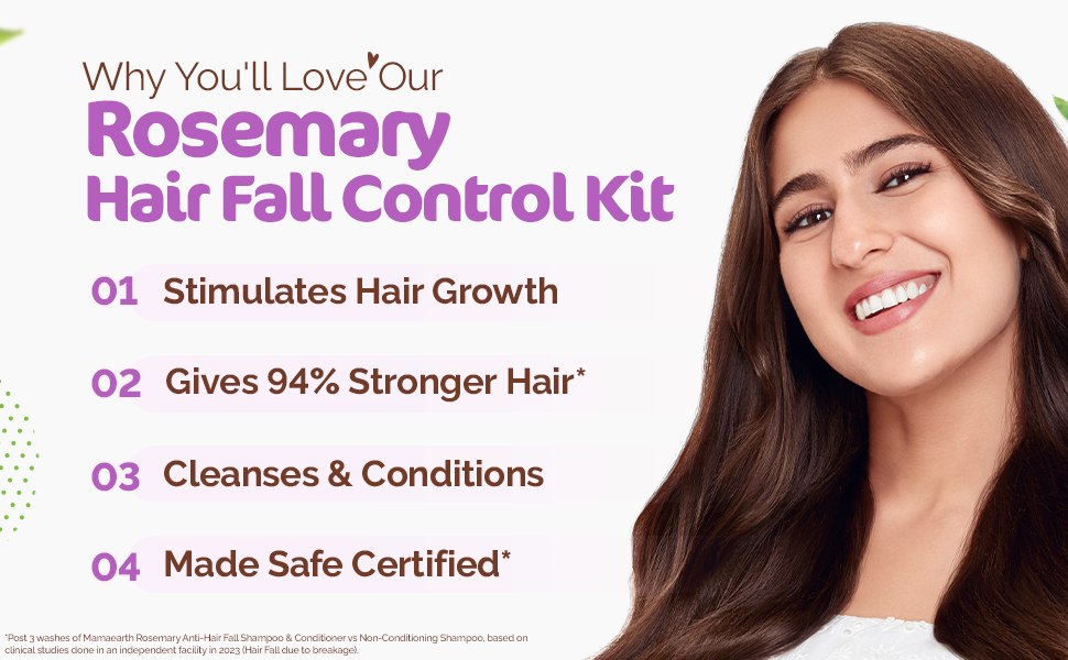 Mamaearth Rosemary Hair Fall Control Kit - 650 ml