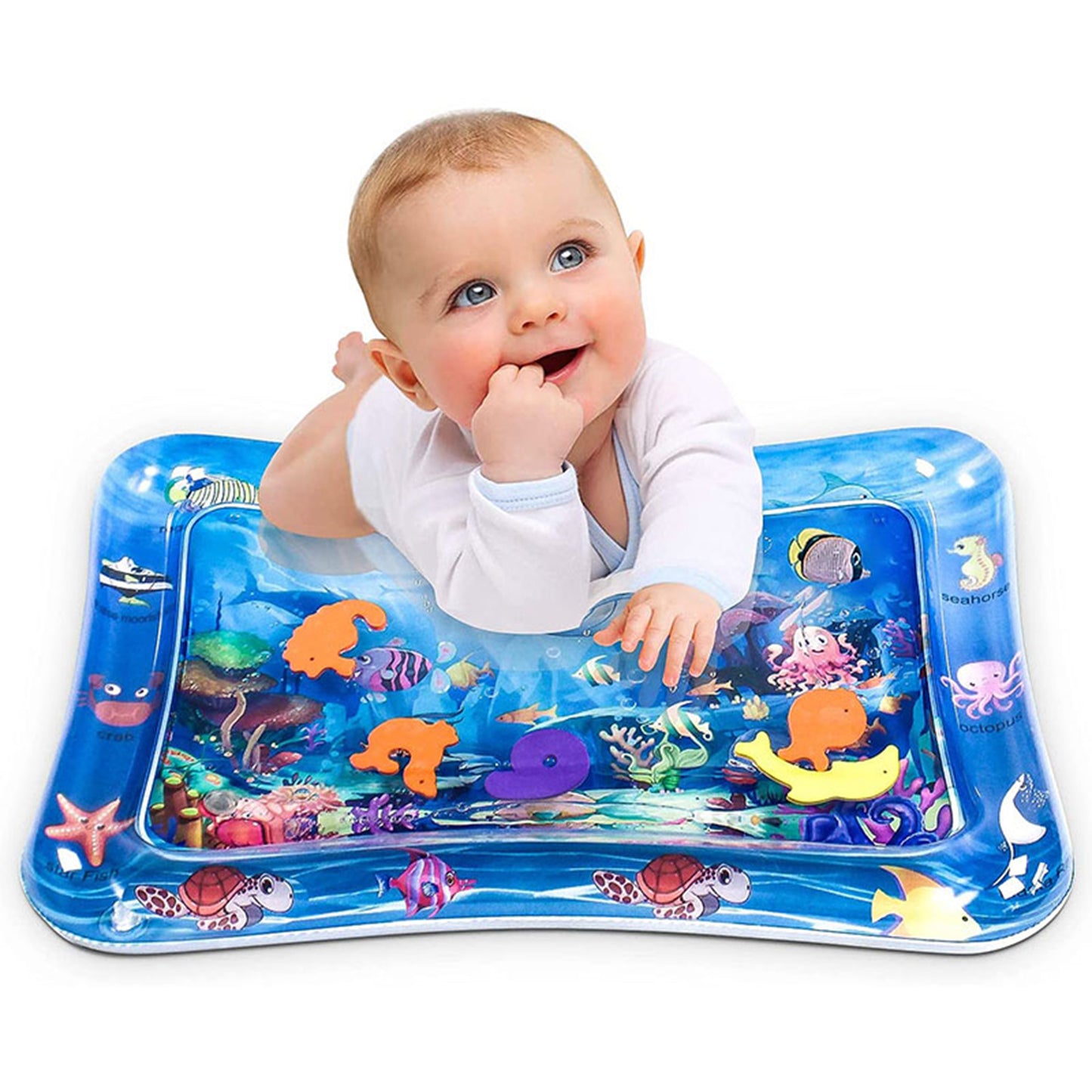 TwinSpire™ AquaPlay Inflatable Baby Water Mat (Tummy Time Sensory Toy | Ages 3–15 Months | Assorted Designs)