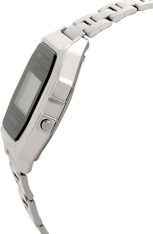 Casio Vintage A-158WA-1Q Digital Grey Dial Unisex Watch Silver Metal Strap 