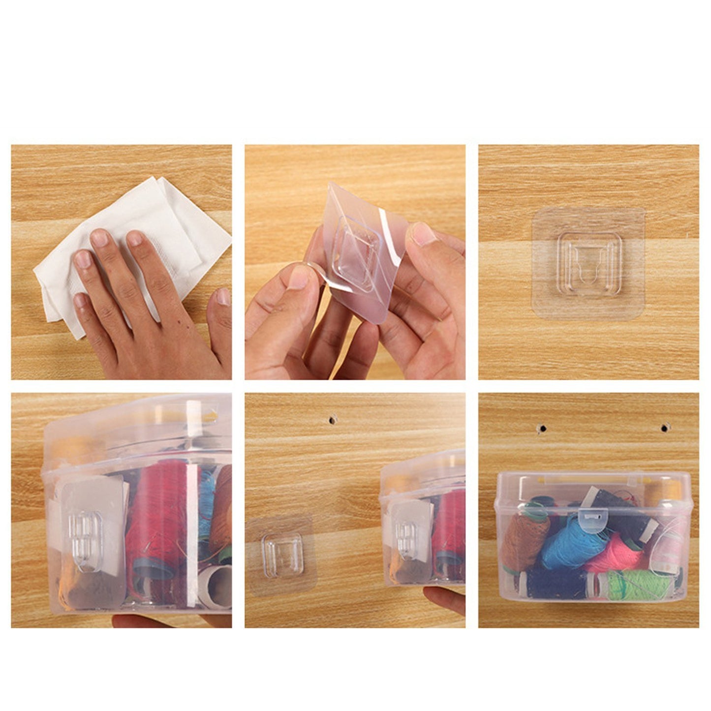 ट्विनस्पायर हुकमास्टर™ – हेवी ड्युटी अॅडेसिव्ह प्लास्टिक वॉल हुक (१ जोडी)