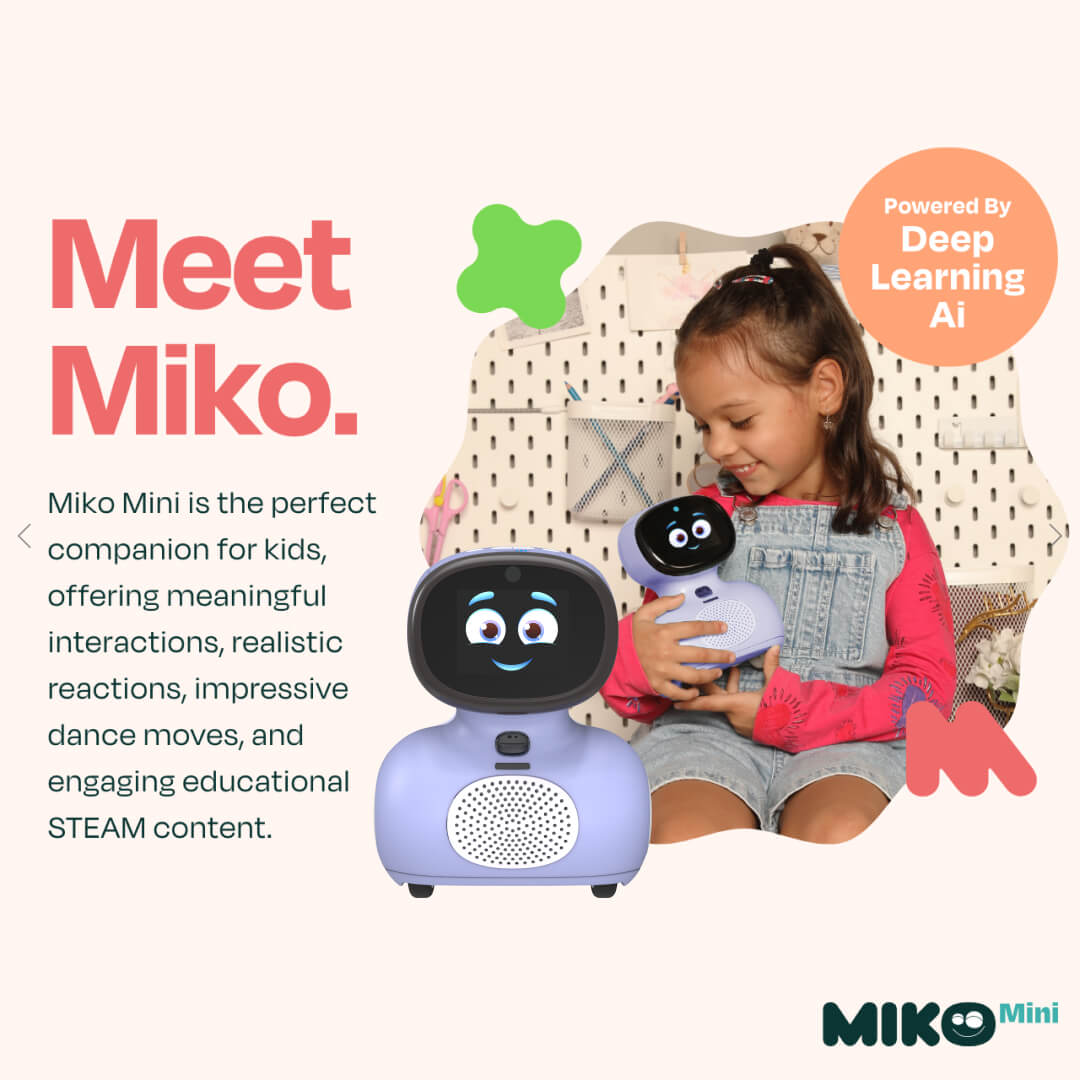 Miko My Companion Mini – AI Robot for Kids (Purple)
