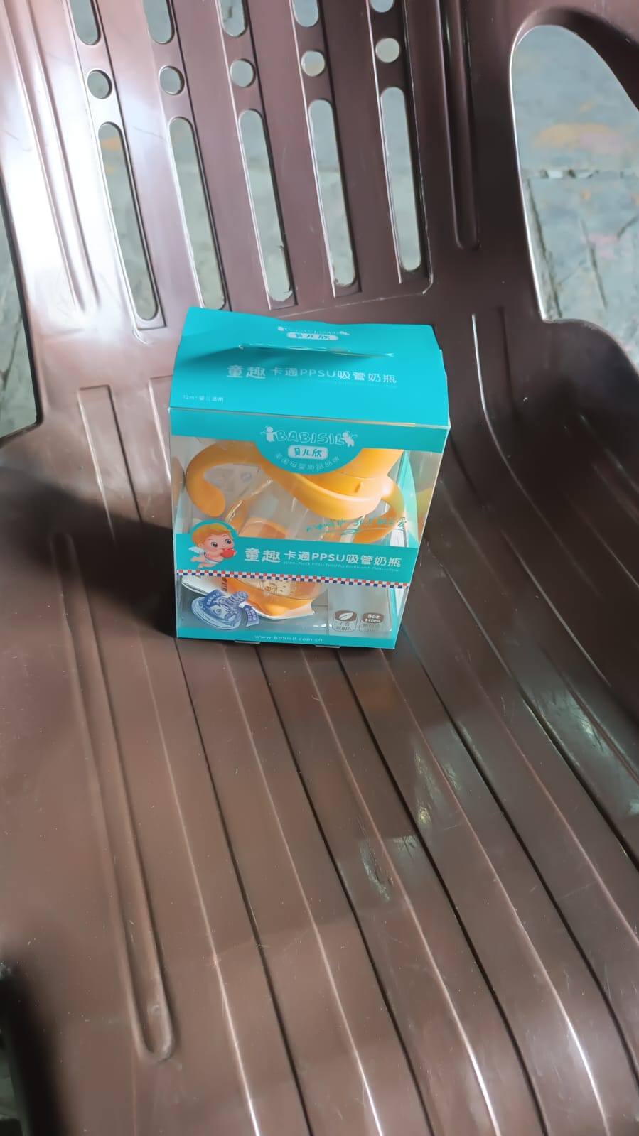 SippyJoy™ 240ML Baby Feeding Bottle with Handles, Silicone Straw & Cleaning Brush – BPA Free, Leakproof (1 Pc)