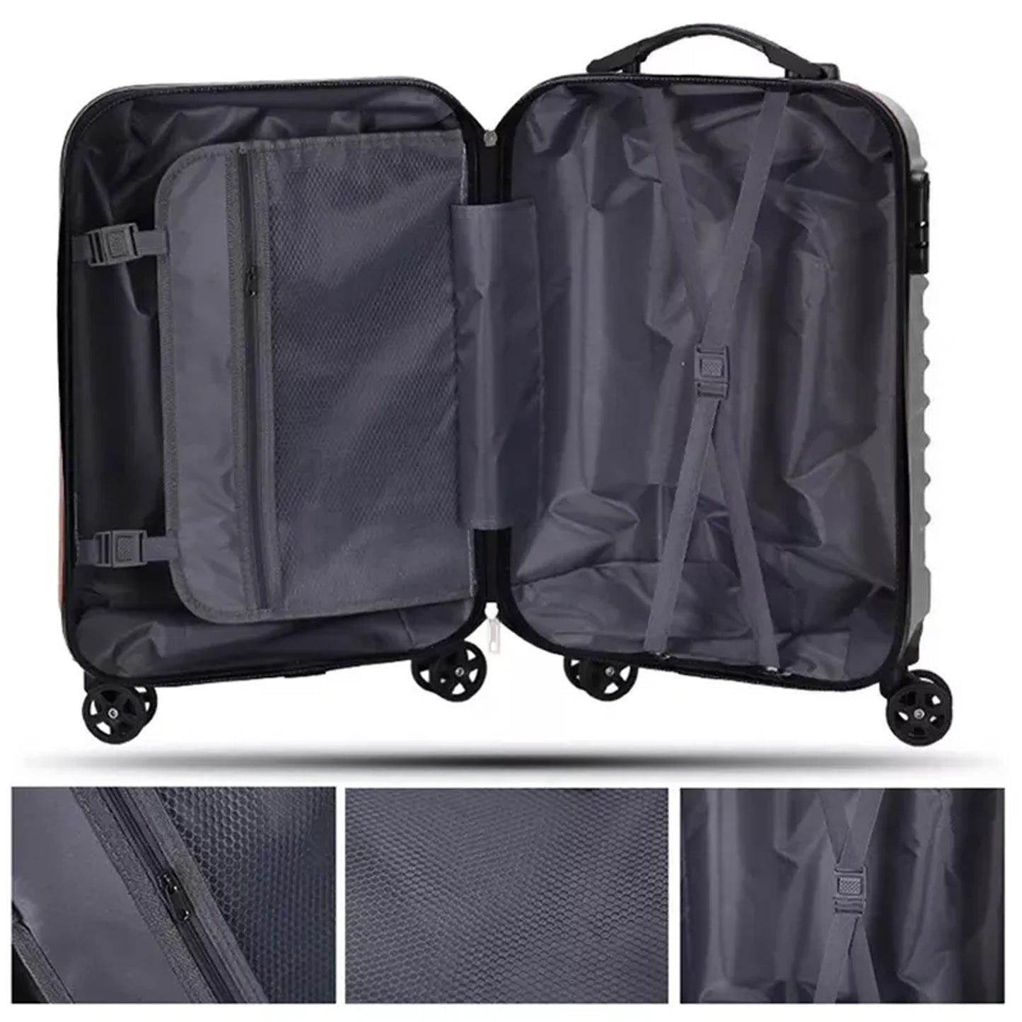 TwinSpire™ Trolley Bag Set – 2-Piece Luggage Combo (Big & Small) for Men & Women