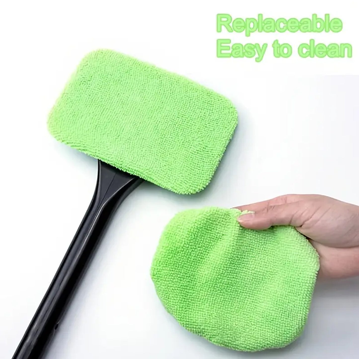 ClearView™ Windshield Cleaner Wiper – 38cm Handle with Microfiber Cloth