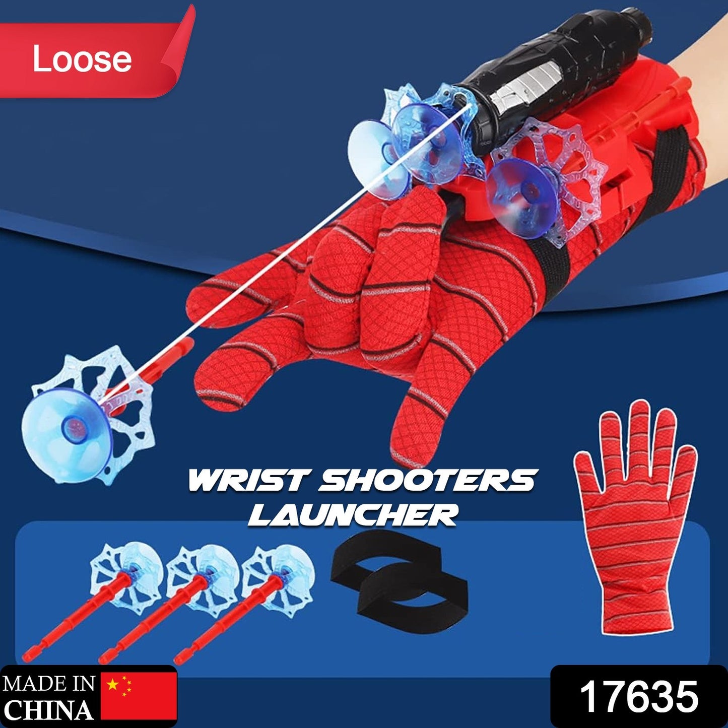 HeroGlove™ Web Shooter Toy for Kids – Superhero Launcher Wrist Glove with Sticky Wall Soft Bomb | Role-Play & Cosplay Toy (1 Set)