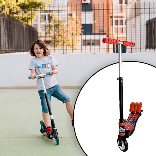Foldable 3-Wheel Kids Push Scooter – Height Adjustable Ride-On for Boys & Girls (4-8 Years) – Multicolor (1 Pc)