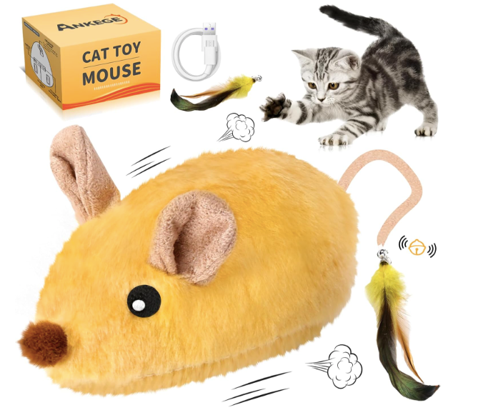 TwinSpire LED Rechargeable Interactive Mouse Toy for Cats