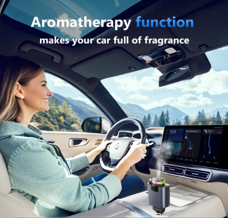 AromaDrive™ Retractable Car Charger & Essential Oil Diffuser – Dual USB Fast Charging with Fragrance Function