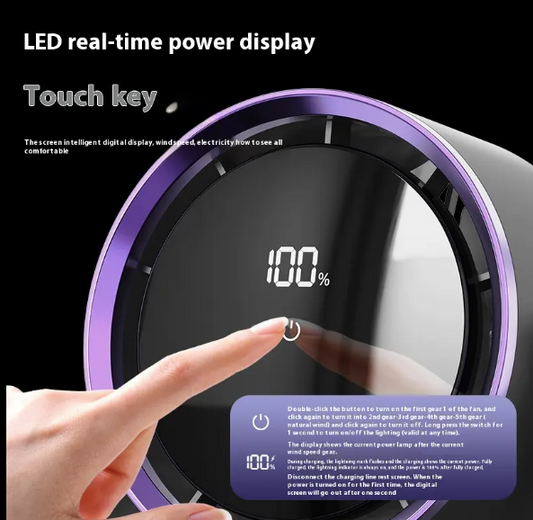 Air Circulation Mini Wireless Desk Fan