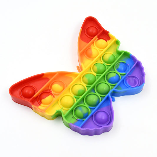 Butterfly & Car Shape Pop Fidget Toy – Sensory Push Bubble Stress Reliever for Kids & Adults (1 Pc)