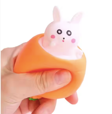 पीकाबू बनी गाजर - पिळून घ्या आणि हसवा खेळणी