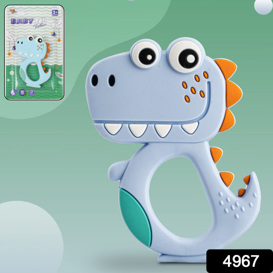 DinoEase™ Silicone Teether – BPA-Free Baby Gum Soother (1 Pc / Mixed Design & Color)