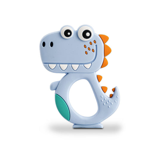 DinoEase™ Silicone Teether – BPA-Free Baby Gum Soother (1 Pc / Mixed Design & Color)